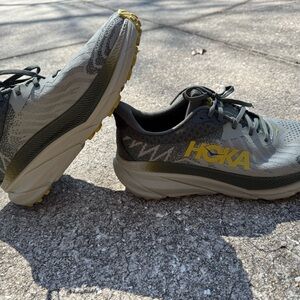 Hoka Men's Olive and Mustard Challenger ATR 7 Athletic Shoes